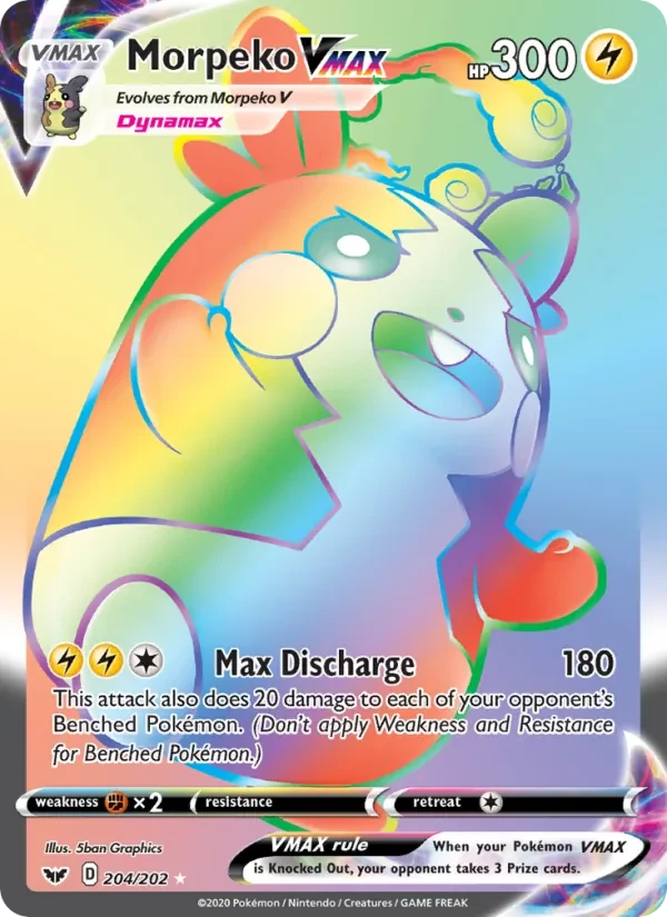 Morpeko VMAX 204/202 Sword & Shield Pokémon card