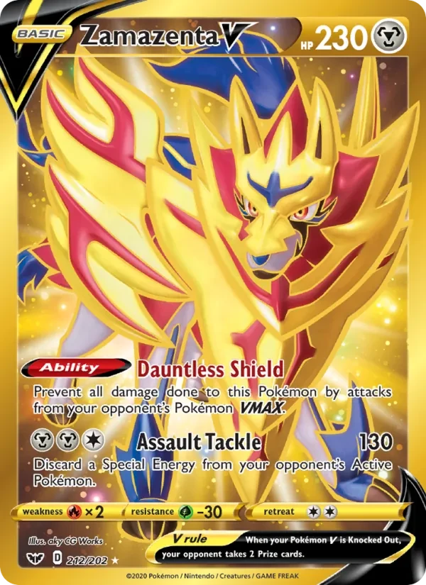 Zamazenta V 212/202 Sword & Shield Pokémon card