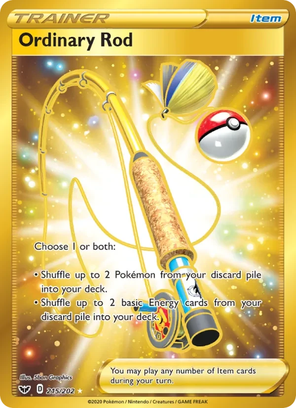 Ordinary Rod 215/202 Sword & Shield Pokémon card