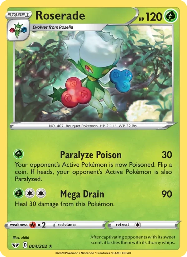 Roserade 4/202 Sword & Shield Pokémon card