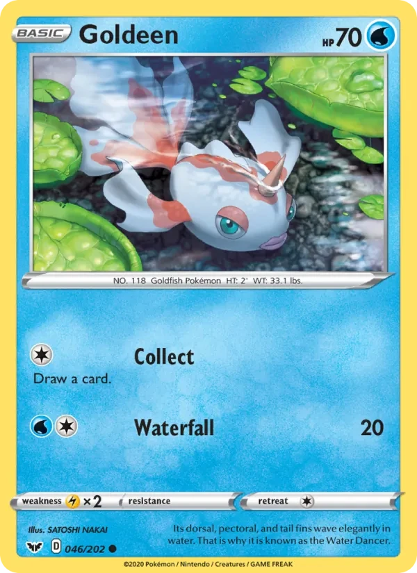 Goldeen 46/202 Sword & Shield Pokémon Karte