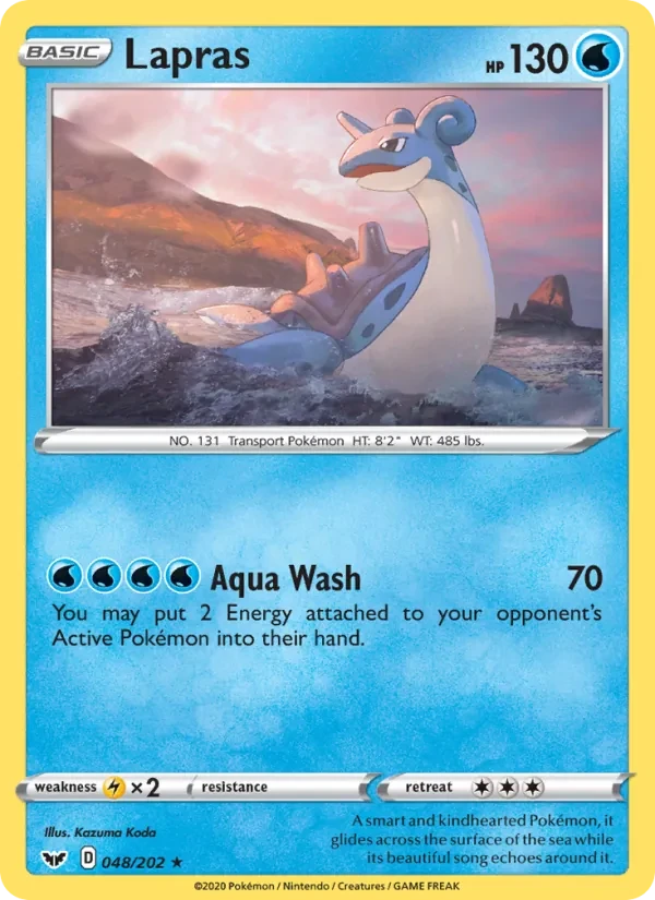Lapras 48/202 Sword & Shield Pokémon card