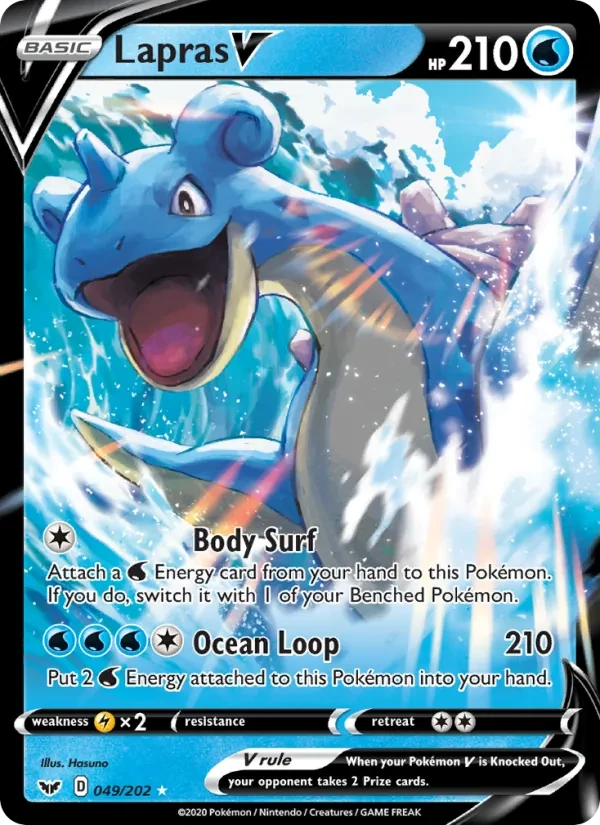 Lapras V 49/202 Sword & Shield Pokémon Karte