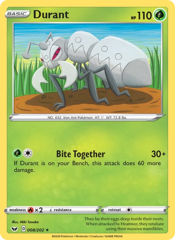 Durant 8/202 Sword & Shield Pokémon card