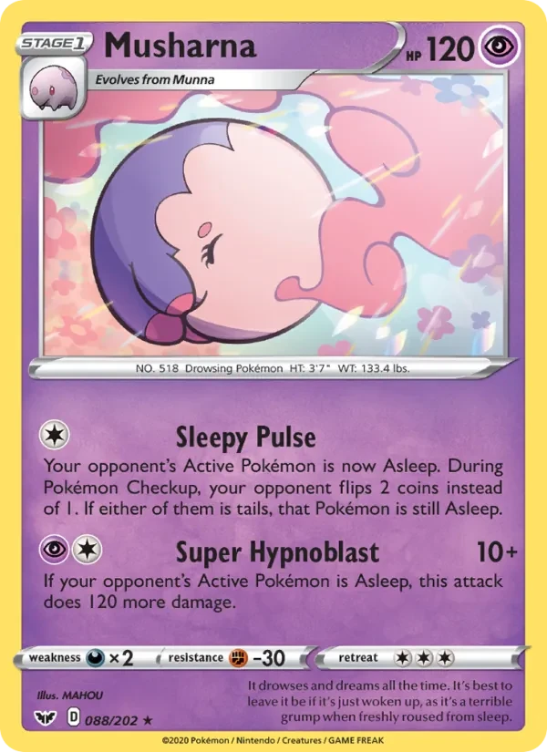 Musharna 88/202 Sword & Shield Pokémon Karte
