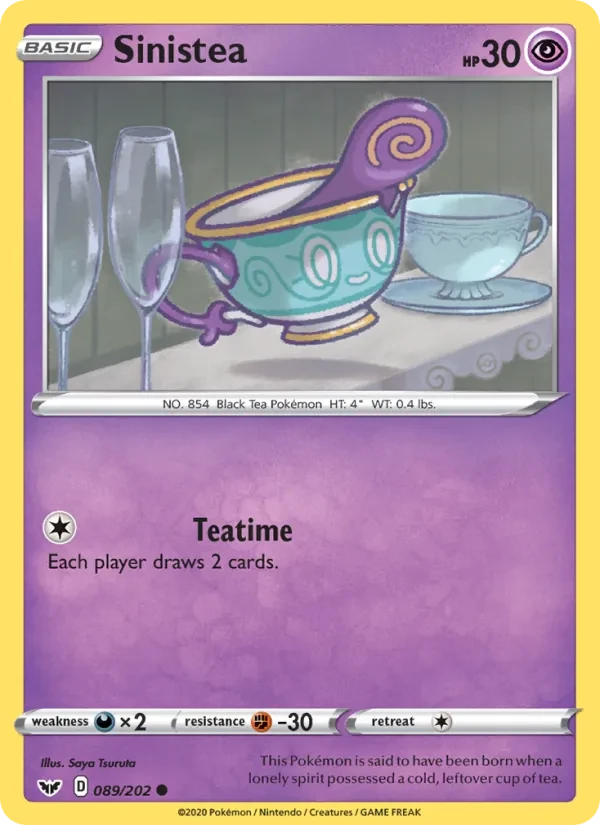 Carte Pokémon Sinistea 89/202 Sword & Shield