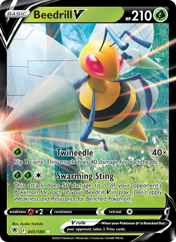 Beedrill V 001/189 Astral Radiance Pokémon card