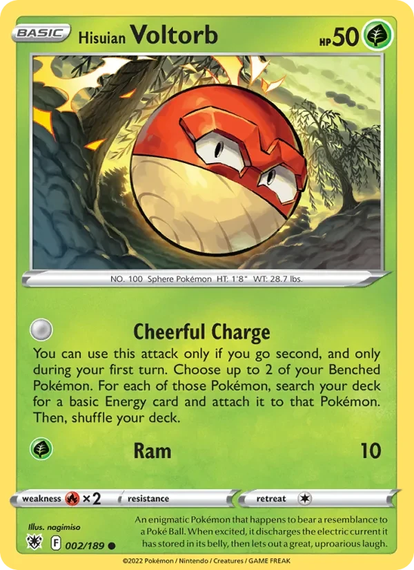 Hisuian Voltorb 002/189 Astral Radiance Pokémon card
