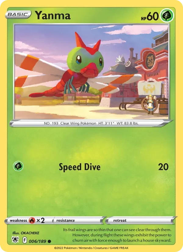 Yanma 006/189 Astral Radiance Pokémon card