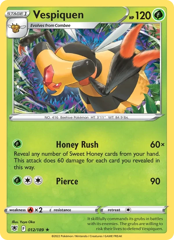 Vespiquen 012/189 Astral Radiance Pokémon card