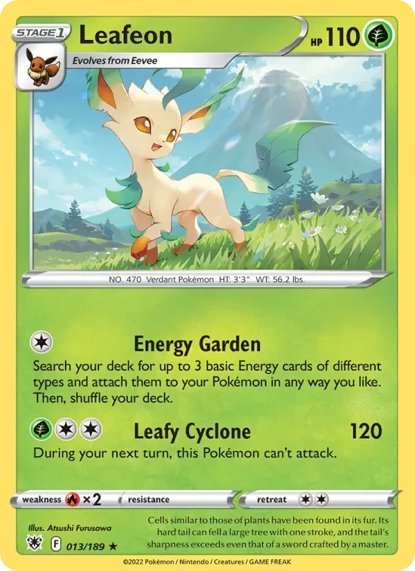 Leafeon 013/189 Astral Radiance Pokémon card
