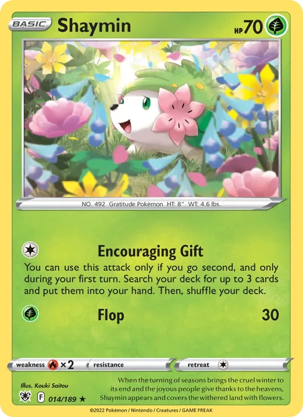 Shaymin 014/189 Astral Radiance Pokémon card