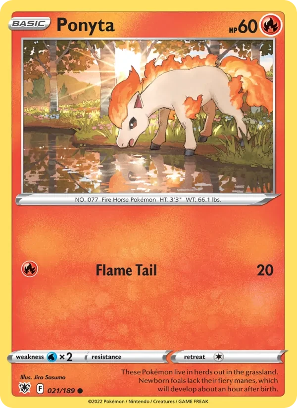 Ponyta 021/189 Astral Radiance Pokémon card