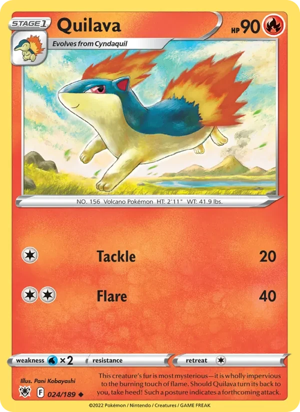 Quilava 024/189 Astral Radiance Pokémon card