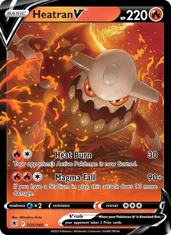 Heatran V 025/189 Astral Radiance Pokémon card