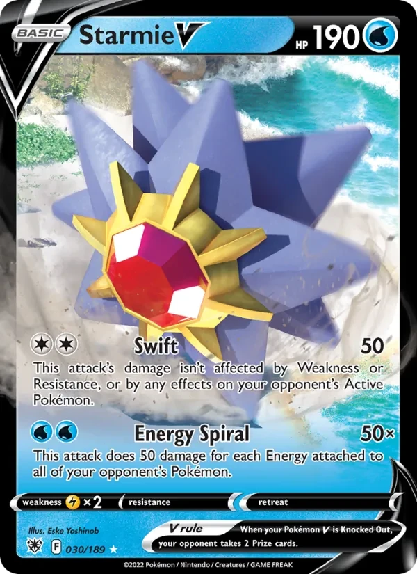 Starmie V 030/189 Astral Radiance Pokémon card