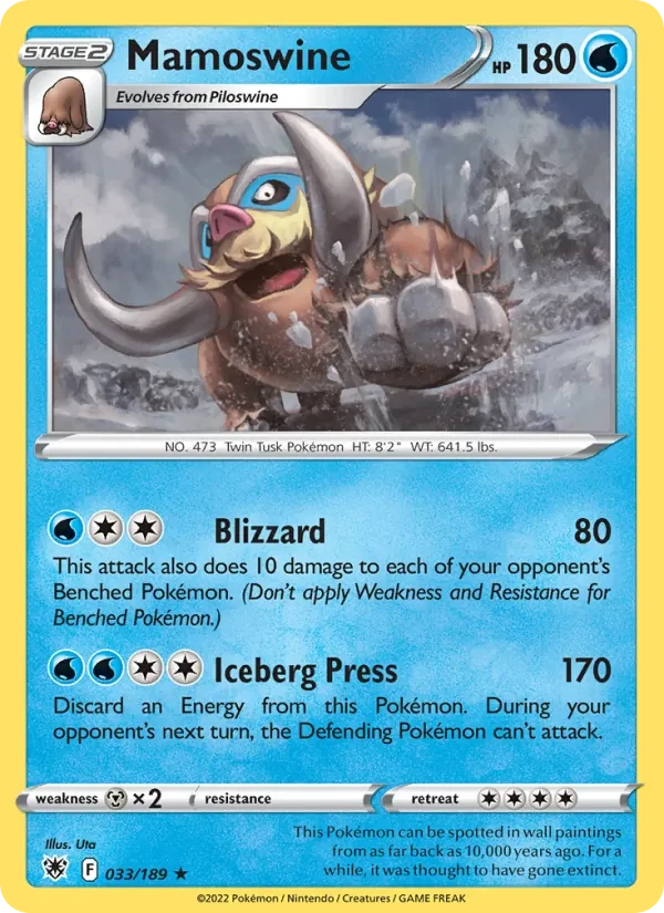 Mamoswine 033/189 Astral Radiance Pokémon card