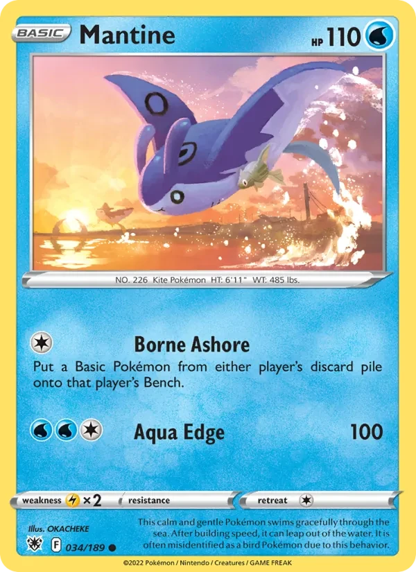 Carta Pokémon Mantine 034/189 Astral Radiance