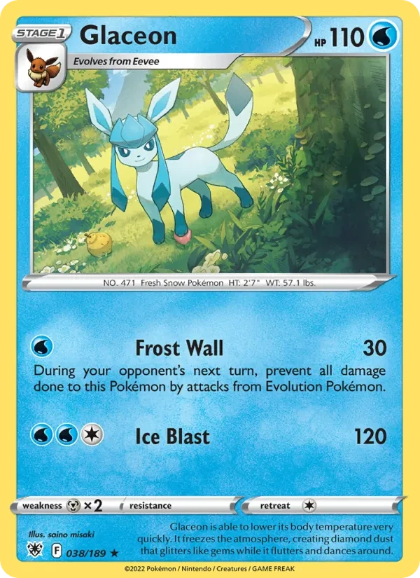 Glaceon 038/189 Astral Radiance Pokémon card