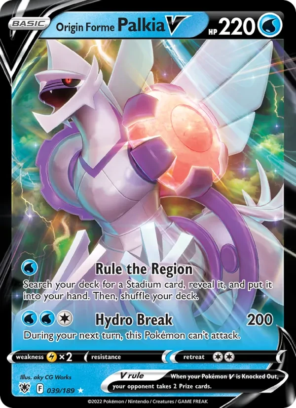 Origin Forme Palkia V 039/189 Astral Radiance Pokémon card