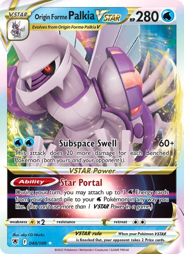 Origin Forme Palkia VSTAR 040/189 Astral Radiance Pokémon card