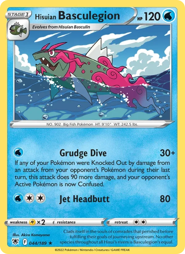 Carta Pokémon Hisuian Basculegion 044/189 Astral Radiance