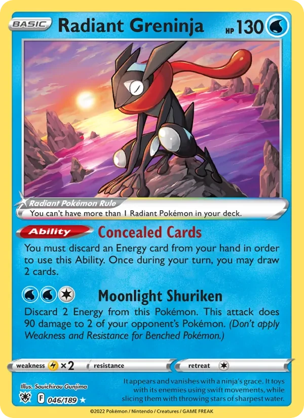 Radiant Greninja 046/189 Astral Radiance Pokémon Karte