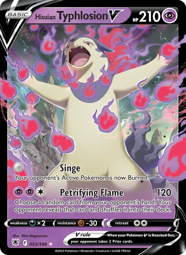 Carte Pokémon Hisuian Typhlosion V 053/189 Astral Radiance