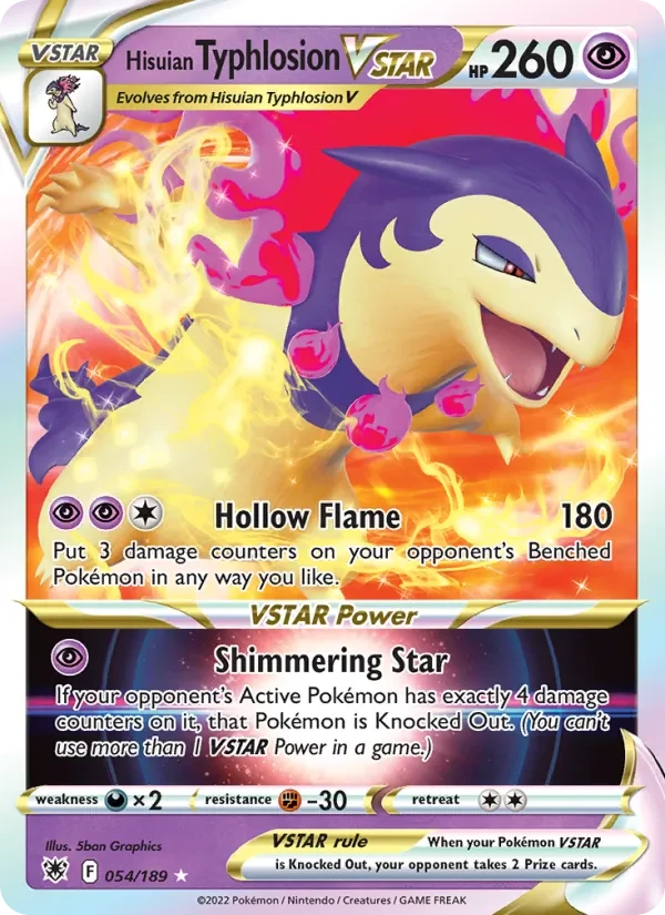 Hisuian Typhlosion VSTAR 054/189 Astral Radiance Pokémon card