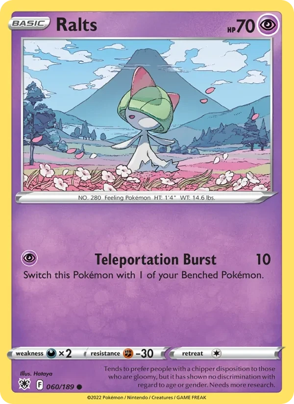 Ralts 060/189 Astral Radiance Pokémon card
