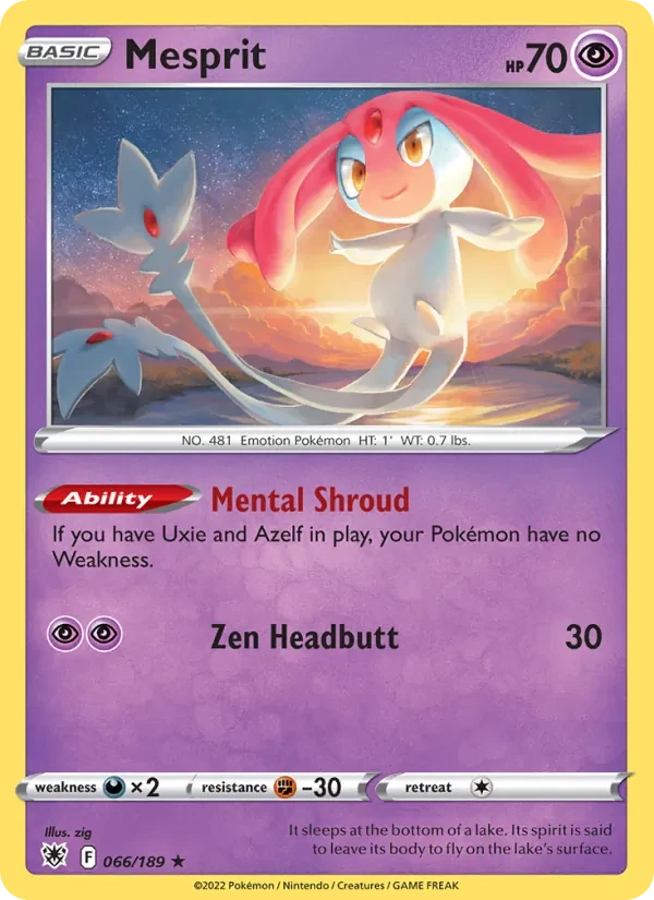 Mesprit 066/189 Astral Radiance Pokémon card