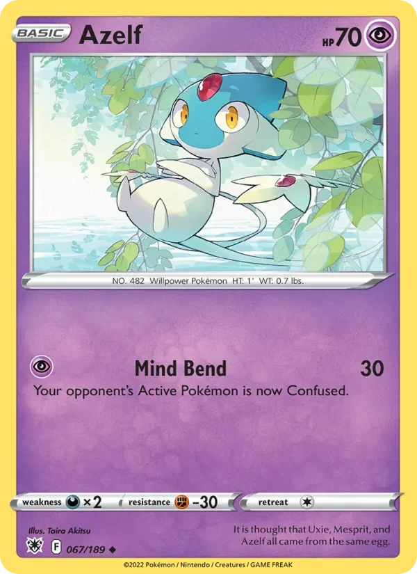 Azelf 067/189 Astral Radiance Pokémon card