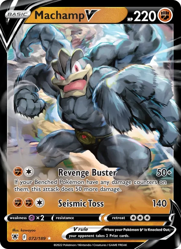 Machamp V 072/189 Astral Radiance Pokémon card
