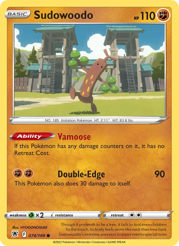 Sudowoodo 074/189 Astral Radiance Pokémon Karte