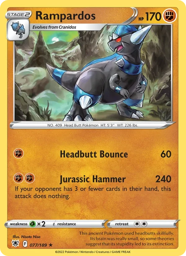 Rampardos 077/189 Astral Radiance Pokémon card