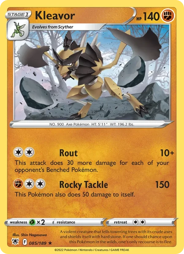Kleavor 085/189 Astral Radiance Pokémon card