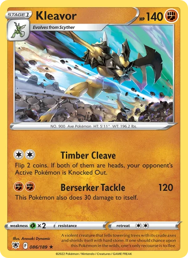 Kleavor 086/189 Astral Radiance Pokémon card
