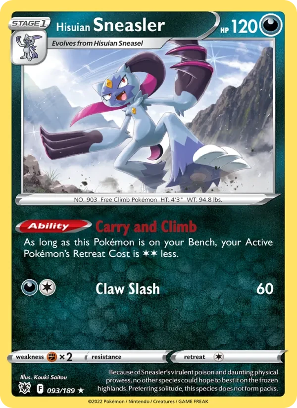 Carte Pokémon Hisuian Sneasler 093/189 Astral Radiance