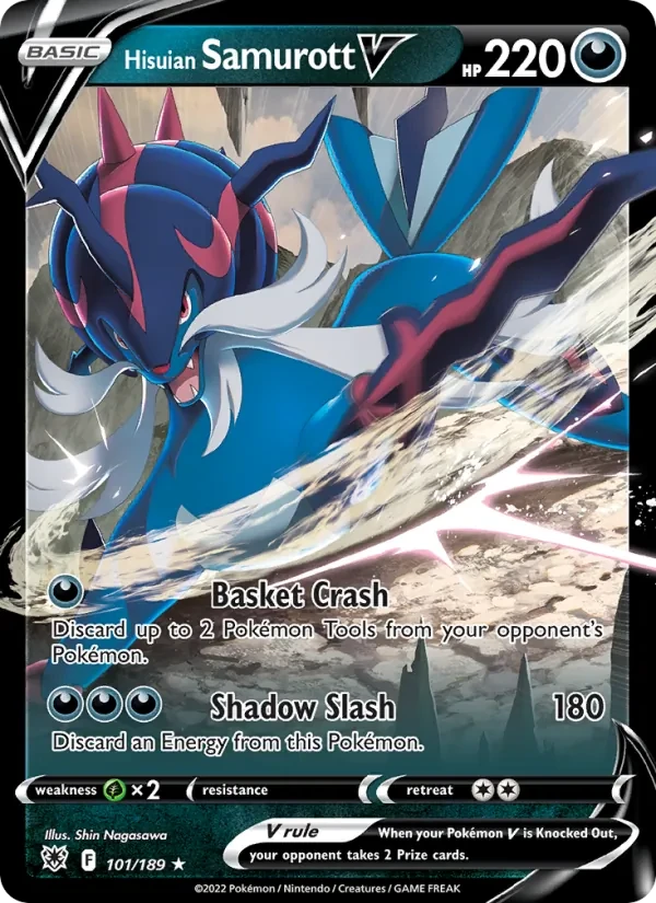 Hisuian Samurott V 101/189 Astral Radiance Pokémon card