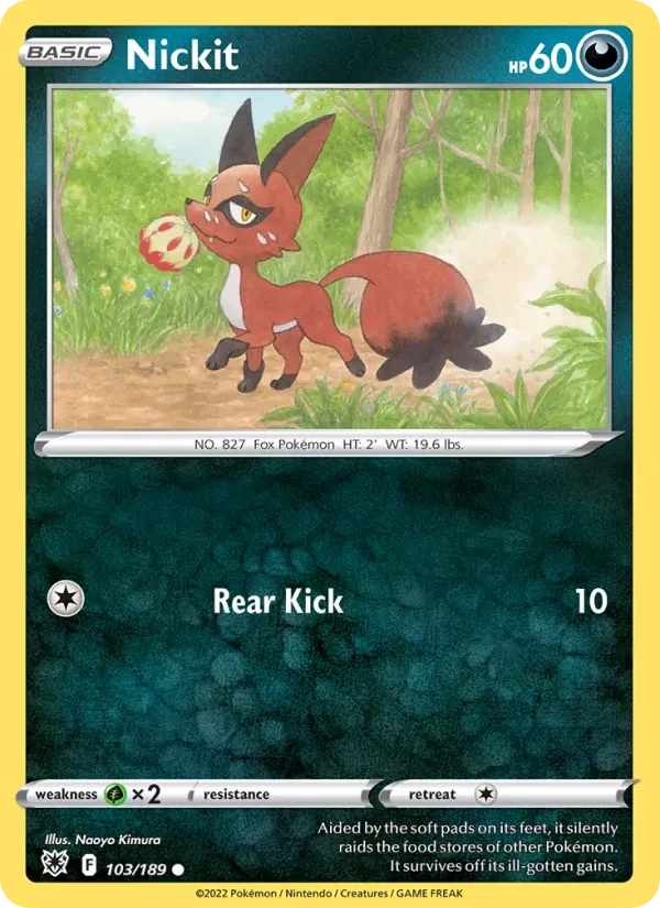 Nickit 103/189 Astral Radiance Pokémon card