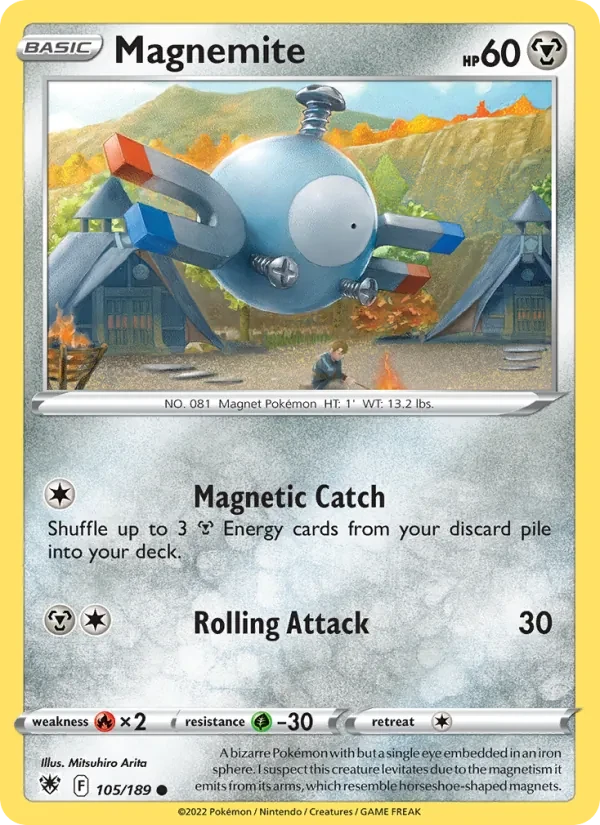Magnemite 105/189 Astral Radiance Pokémon card