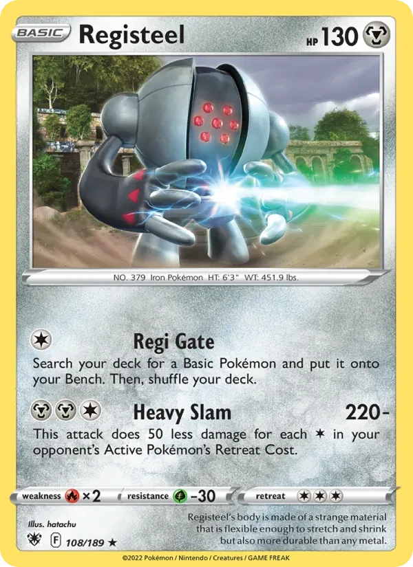 Registeel 108/189 Astral Radiance Pokémon card