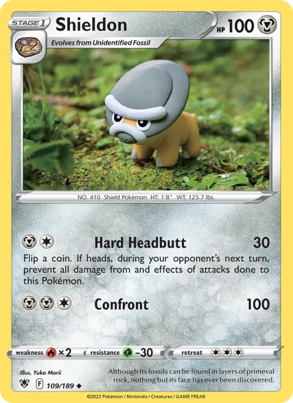 Shieldon 109/189 Astral Radiance Pokémon card