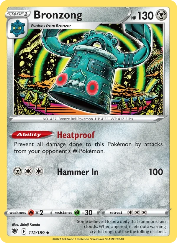 Bronzong 112/189 Astral Radiance Pokémon card
