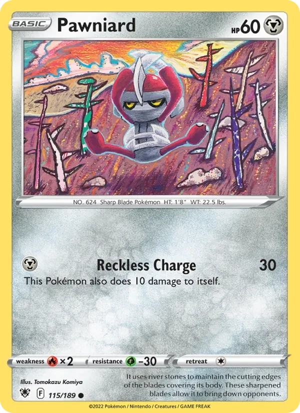 Pawniard 115/189 Astral Radiance Pokémon card