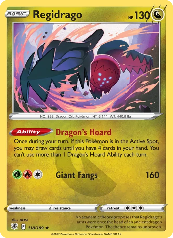 Regidrago 118/189 Astral Radiance Pokémon card