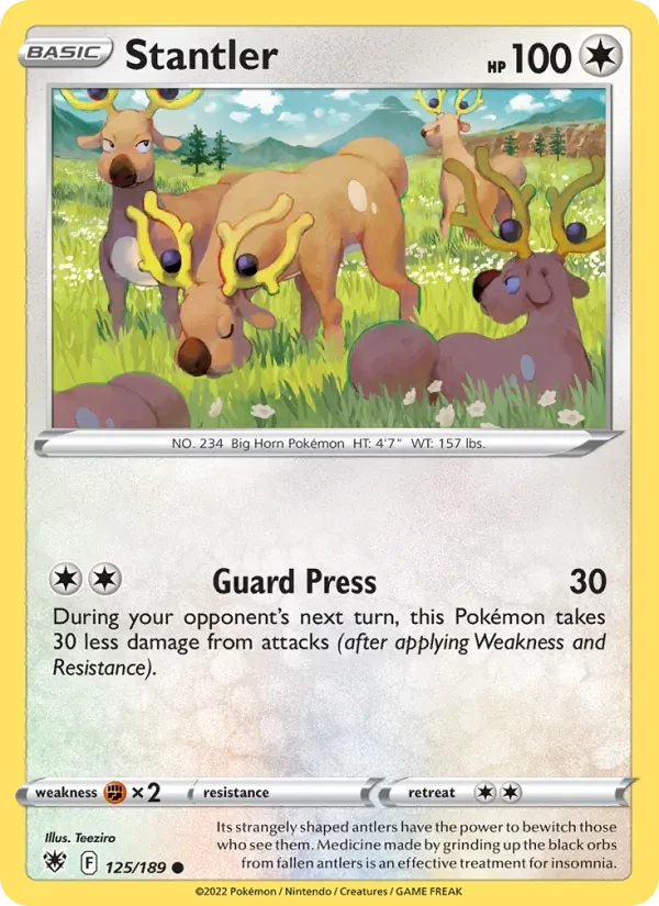 Stantler 125/189 Astral Radiance Pokémon card