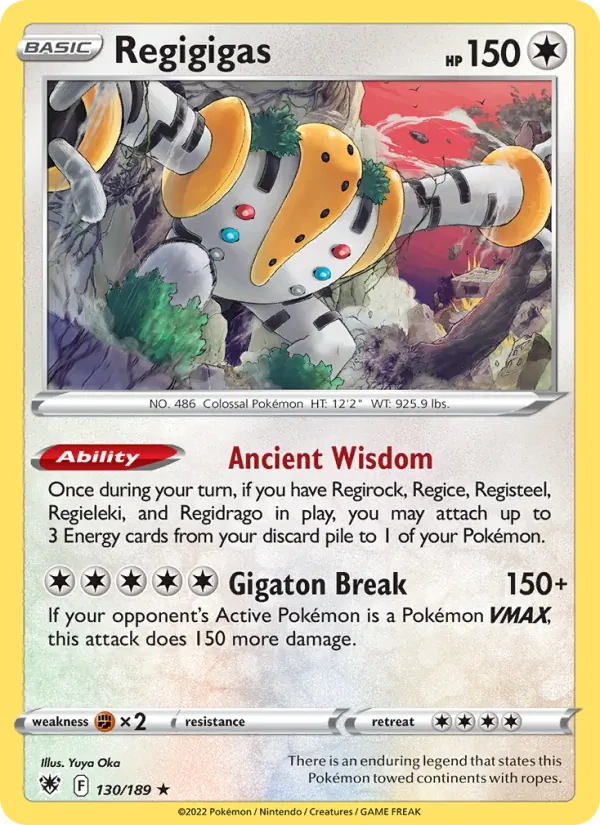 Regigigas 130/189 Astral Radiance Pokémon card
