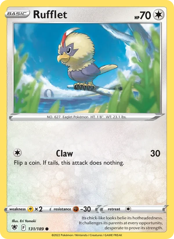 Rufflet 131/189 Astral Radiance Pokémon card