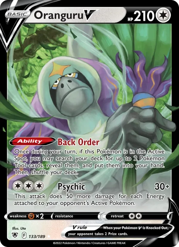 Oranguru V 133/189 Astral Radiance Pokémon card